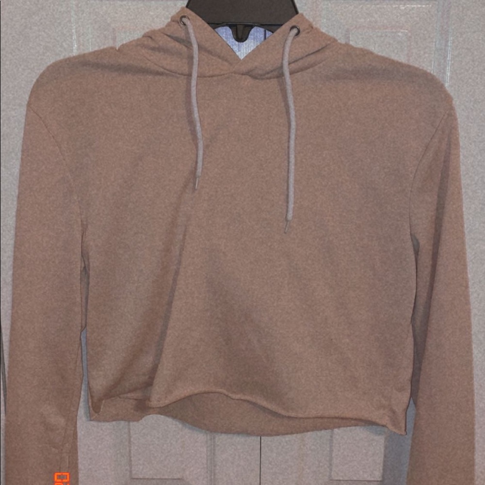 Tan cropped hoodie